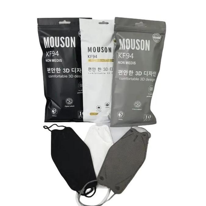 BUNDLE MASKER KF94 MOUSON PREMIUM KF94 (ISI 50 / 100 PCS + POUCH)