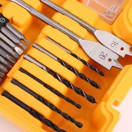 Ernawilman89 - REAIM Satu Set Alat Perkakas Bor Listrik Cordless Tang Obeng Palu Kunci Pas Toolkit 1