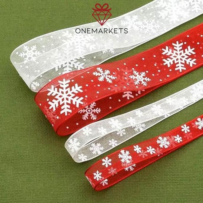 1 ROLL Pita Lace Snowflake Natal - Ribbon Frozen Christmas PS104