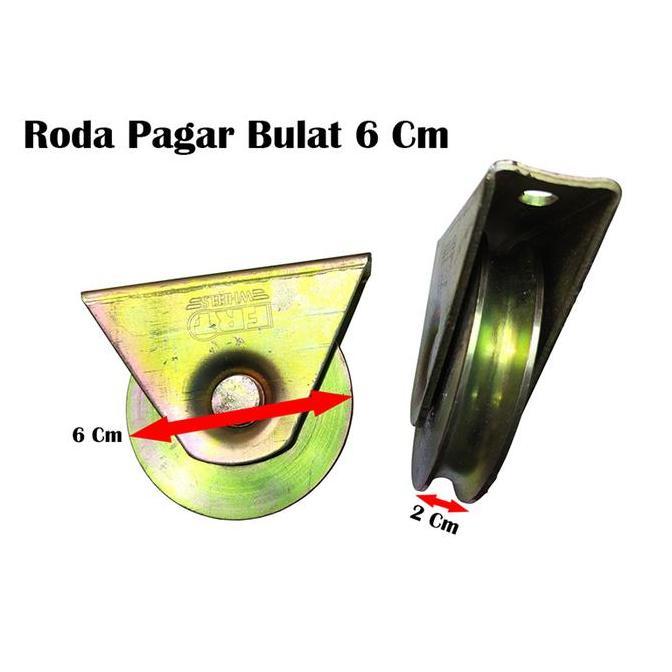 SU - Roda Pintu Gerbang Pagar 6 cm BULAT / Roda Pagar Single Bearing 2.5" Inci Import