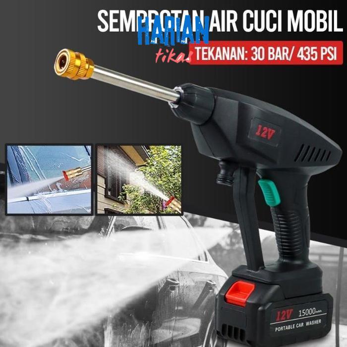 uy-23 paket alat mesin cuci mobil motor AC cordless portable rechargeable jet cleaner jet washer wat