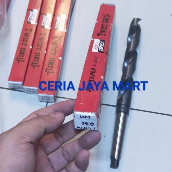 NACHI 22 MM mata bor besi TAPER HSS 22mm Mata bor Kones NACHI ASLI