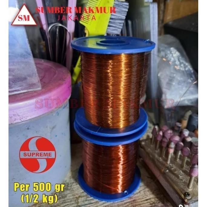 Kawat Tembaga Email 0.35 Supreme Kawat Gulung Dinamo Enamelled Copper Wire Per 1/2 Kg Kualitas Terba