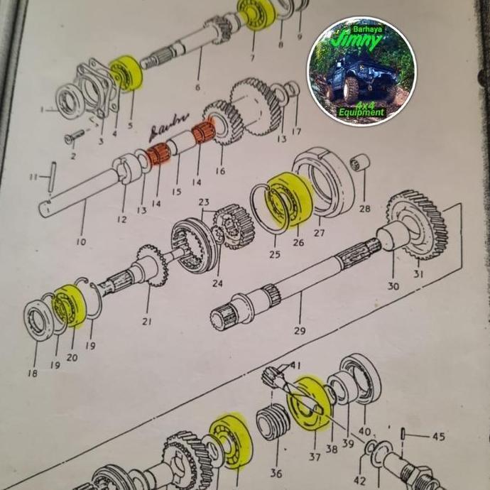 Bearing Transfer Case Set Laher Tc Jimny Jangkrik Lj80 Terbaik