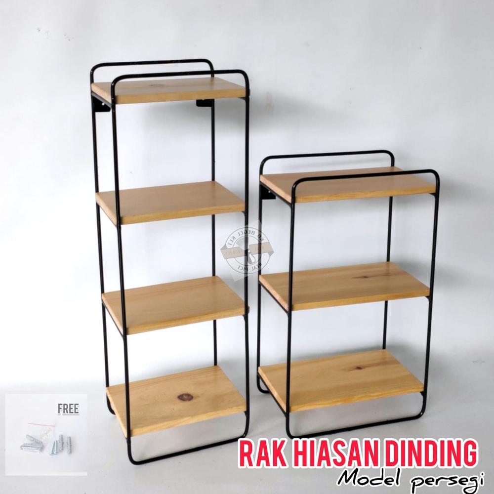Rak Hiasan Dinding Persegi | Ambalan Tempel Dinding | Rak Tempel Dinding