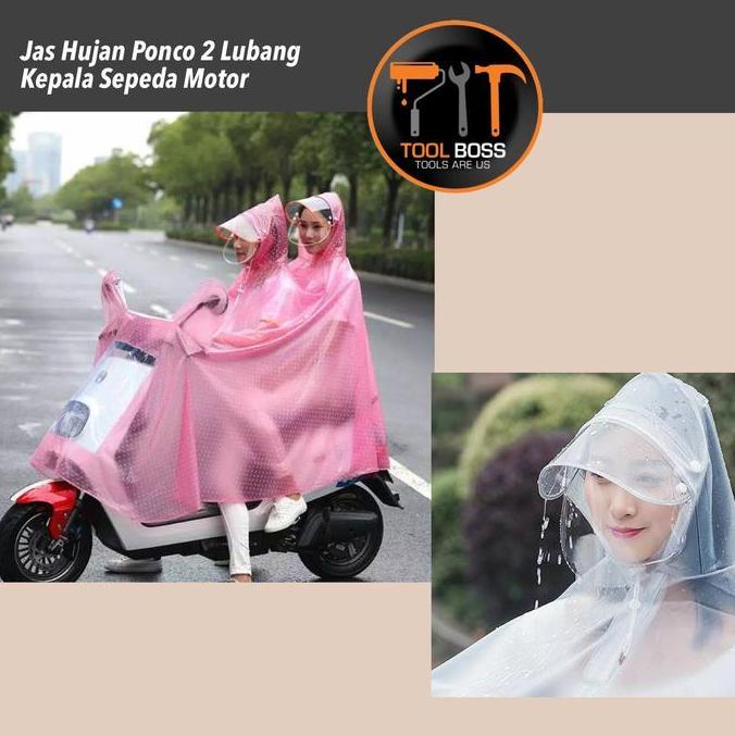 JAS HUJAN PONCO 2 LUBANG KEPALA - FULL BODY RAINCOAT