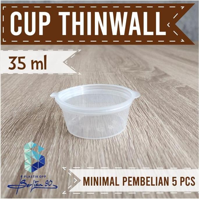 Wadah Saos Plastik 35 ml Cup Saos Sambal Thinwall Kecil Tempat Saos