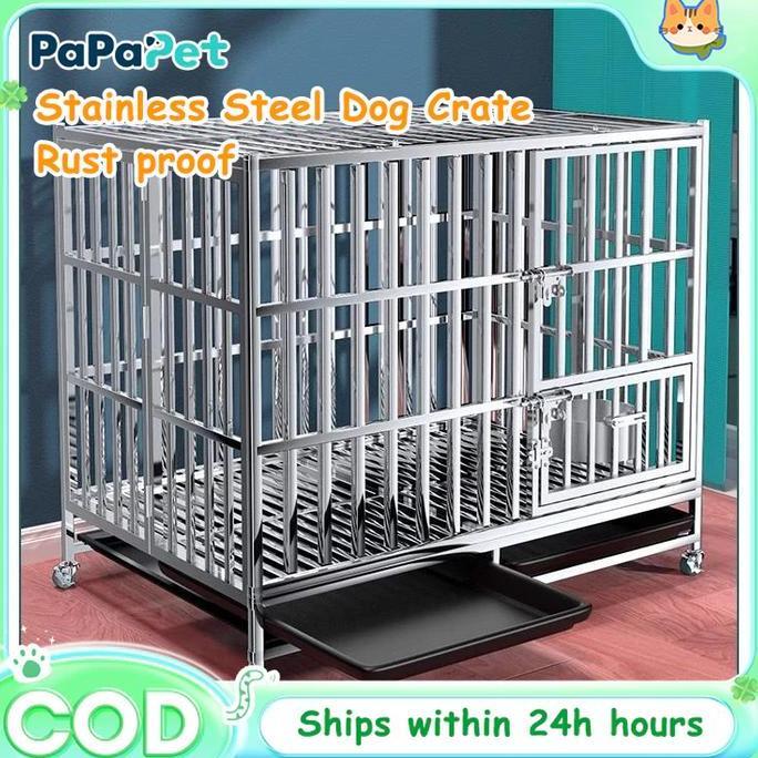 revasin9 - anjing besi dayang kuat anti karat stainless dog cage penebalan tabung | kandang anjing b