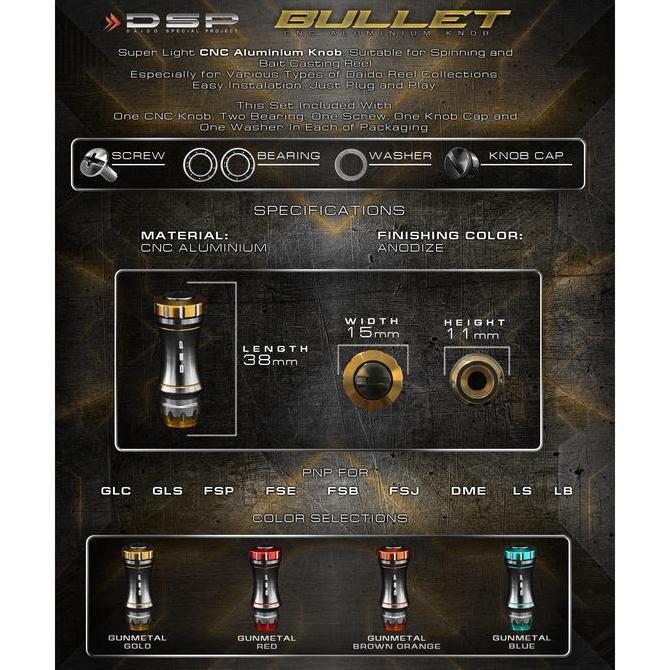 Daido - DSP CNC Handle Knob Reel Bullet - Daido Knob Reel