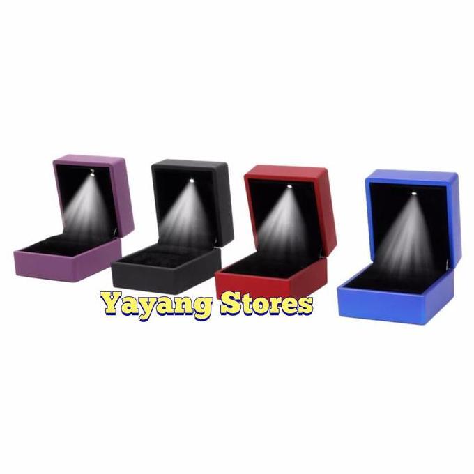 Kotak Cincin Led / Kotak Perhiasan Cincin Anting Lampu Led
