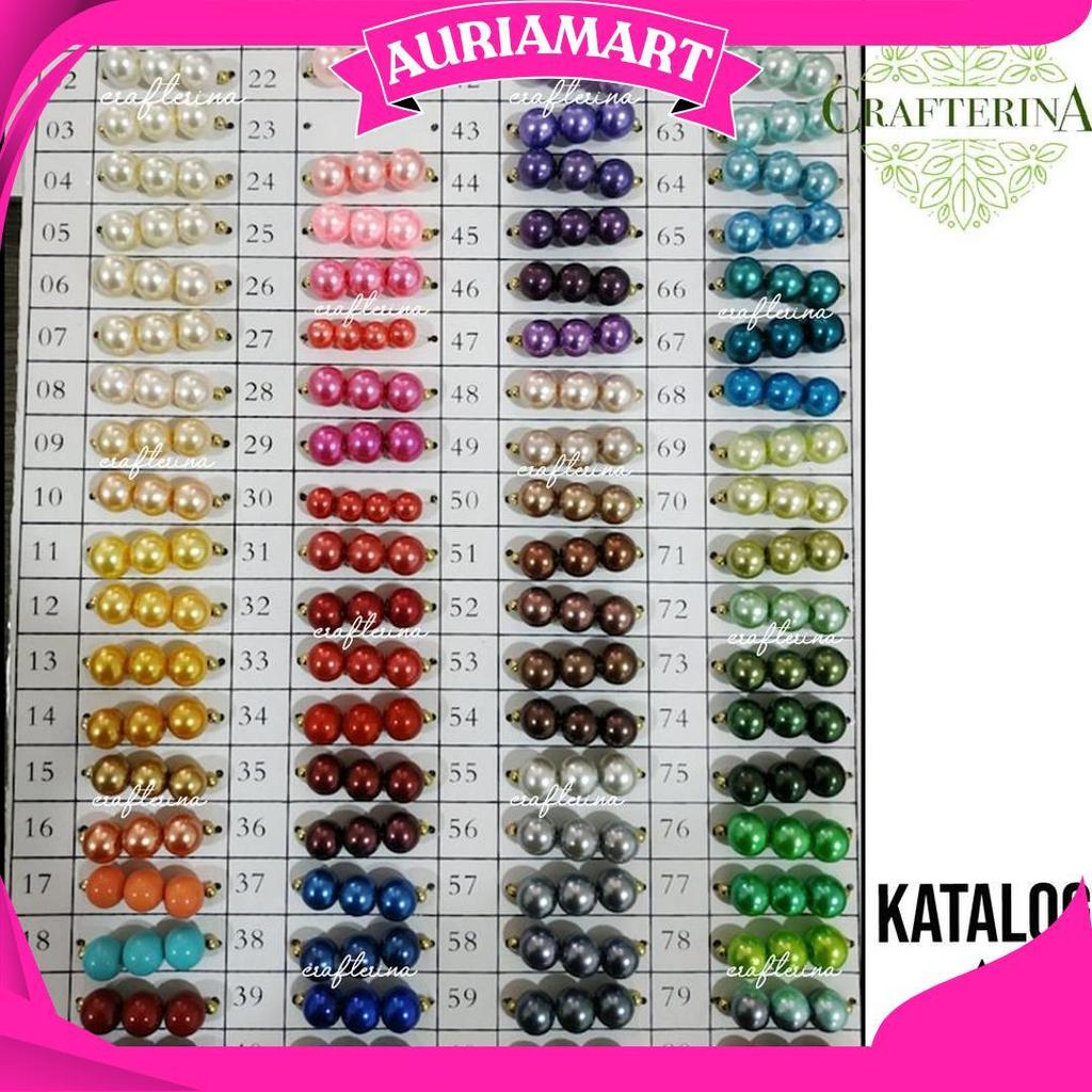 Mutiara Sintetis Berat 8Mm Varian 1 / Mutiara Berat / Mutsin / Mutiara Tasbih Berat C Ori