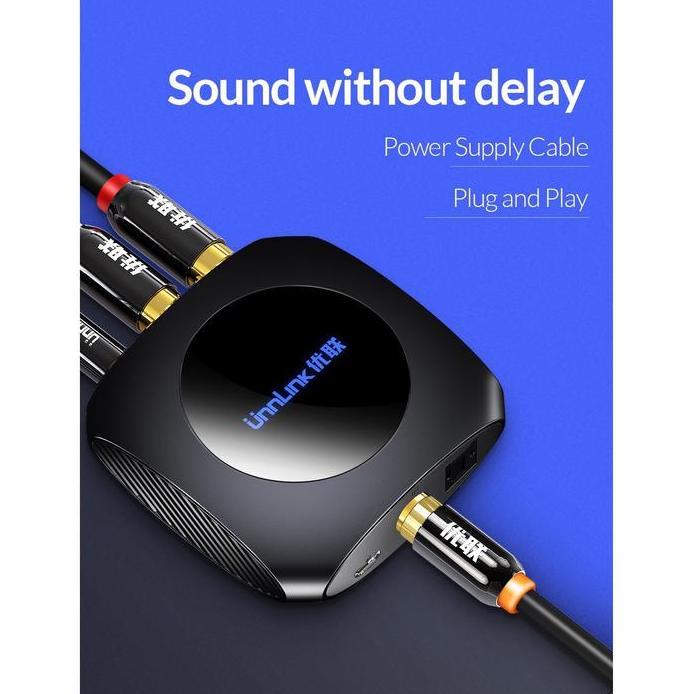 UNNLINK Digital To Analog Converter DAC 24bit 192kHz BLACK