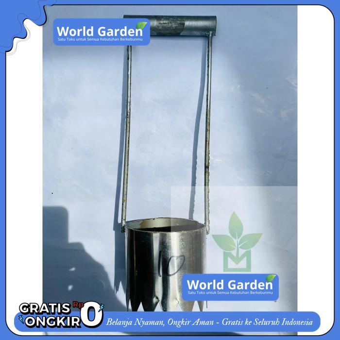 PLONG UNTUK MELUBANGI PLASTIK MULSA DIAMETER 10CM TINGGI 37CM PLONG GERIGI TERBAIK