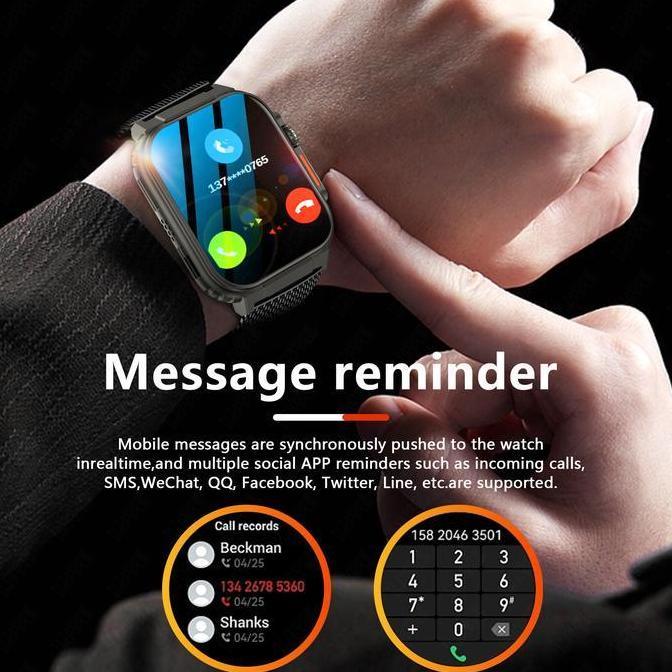 LIGE smart watch fashion anti air Pelacakan Kadar jantung Pelacak Jarak Kalori jam tangan pintar pri