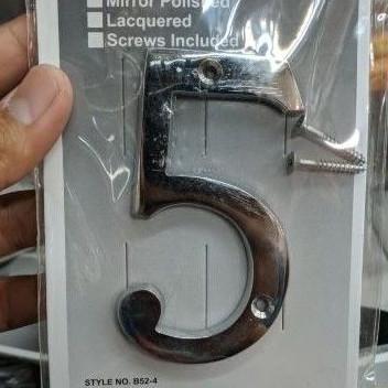 Nomor Angka Huruf Rumah Gold Stainless Silver