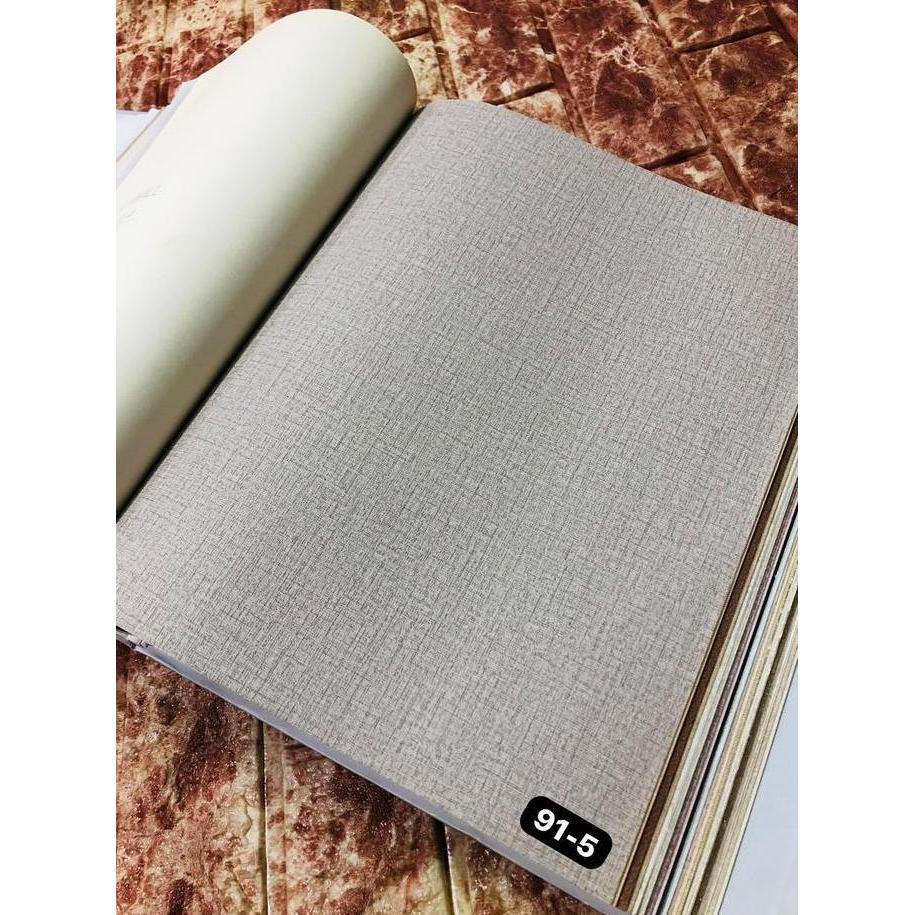 Wallpaper Dinding Polos Berserat Kain