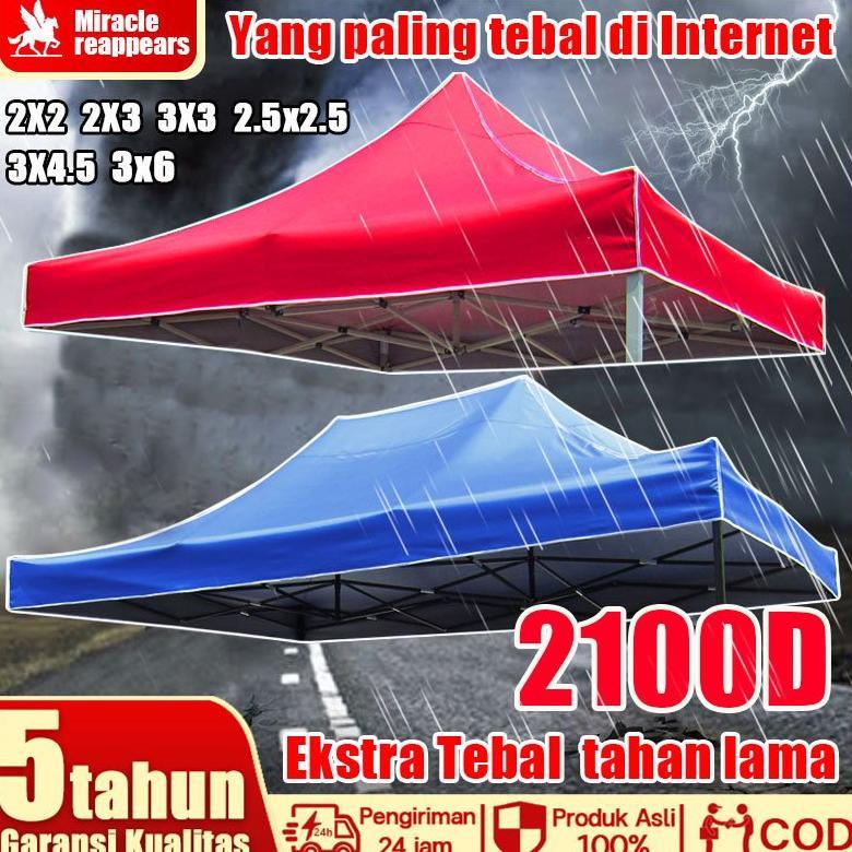 Ekstra Tebal 2100DTerpal Tenda Atap Tenda Lipat Atap Tenda Jualan Tenda Lipat Kain Tenda 2x2/2x3/3x3