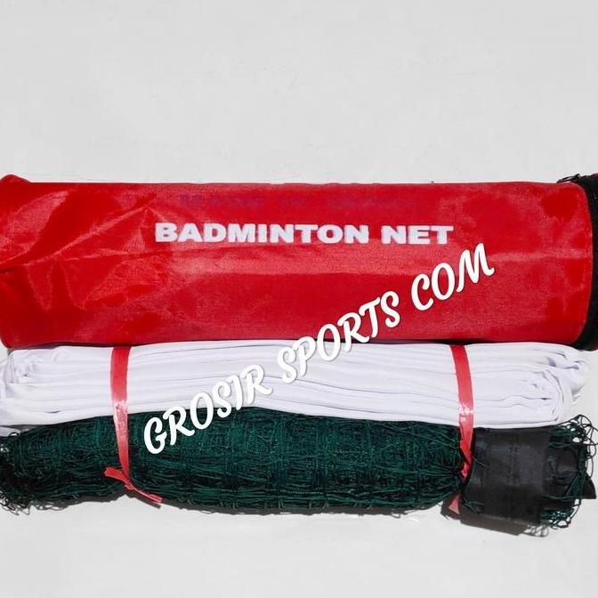 JARING / NET BULUTANGKIS / NET BADMINTON LIST PUTIH BAHAN KAIN ORIGINAL DAN TERPERCAYA