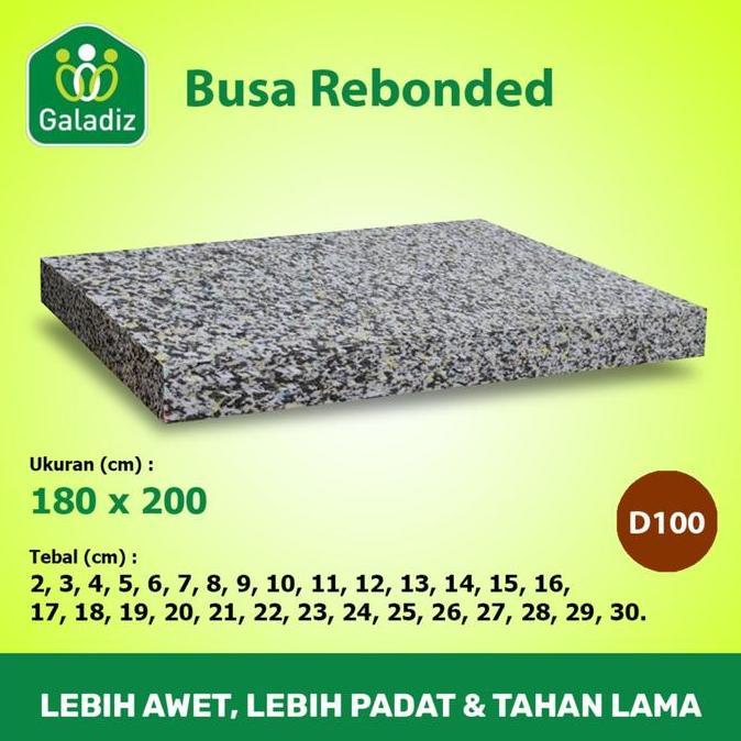 PROMO - Busa Rebonded / Rebonded Foam / Matras Density 100 Uk 180 x 200