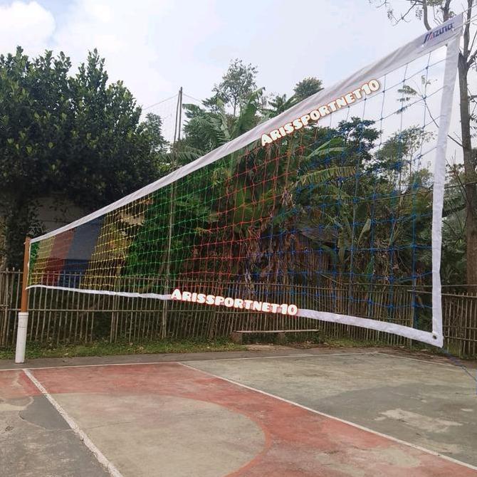 { RAINBOW } NET VOLI FULL PITA NET VOLLY MIZUNO SUPER ORIGINAL DAN TERPERCAYA