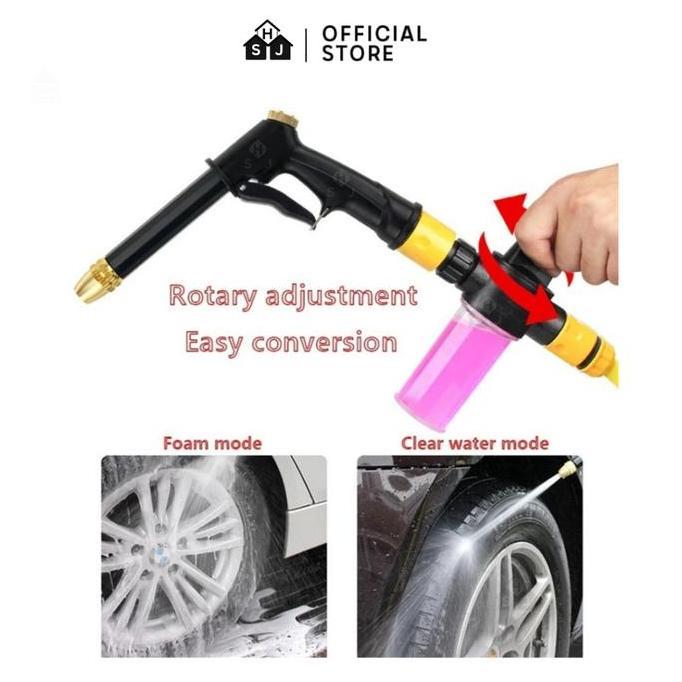 2shopgani - semprotan air tekanan tinggi + pot sabun 100ml car washer spray gun metal