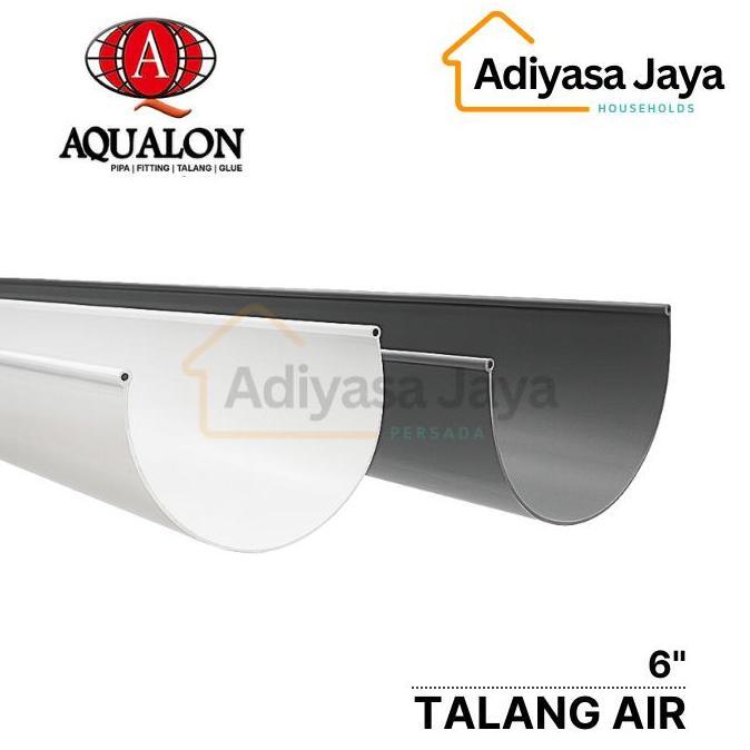 Rebapin - Talang Air Bulat 6 Inch Aqualon | Talang Setengah Lingkar PVC Gutter Air Hujan