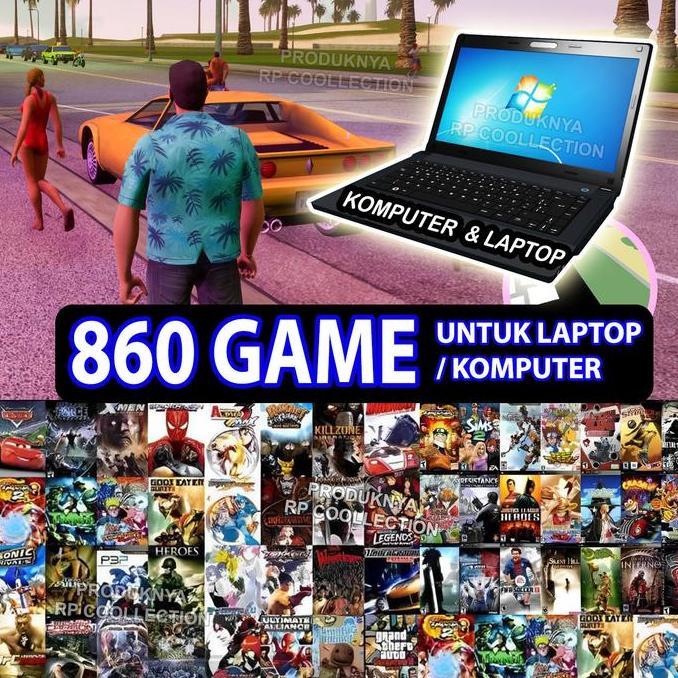 Flashdisk isi 860 Game Untuk Laptop Komputer PC