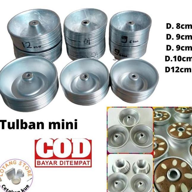 Tulaban Mini Cetakan Kue Donat Kue Mini 12 Pcs Tulban Mini Ukuran Varian Aluminium Loyang Kitchenwar