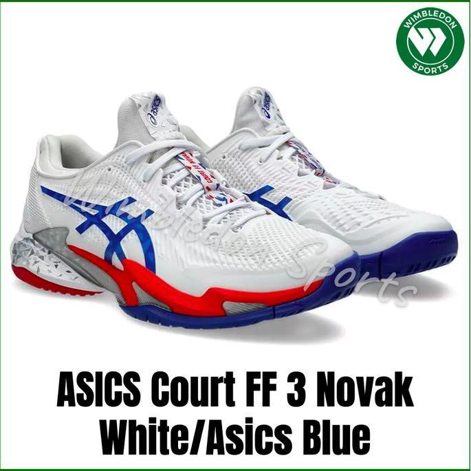 NEW Sepatu ASICS COURT FF 3 White/Asics Blue / Asics Court FF3 Tennis shoes Men