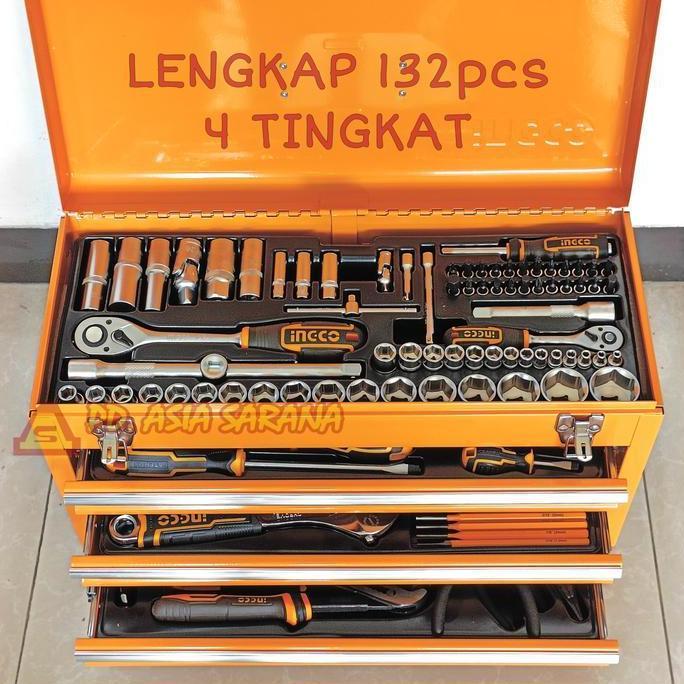 Mechanical Tool Kit Set 97pcs Chest INGCO HTCS220971 Kotak Perkakas