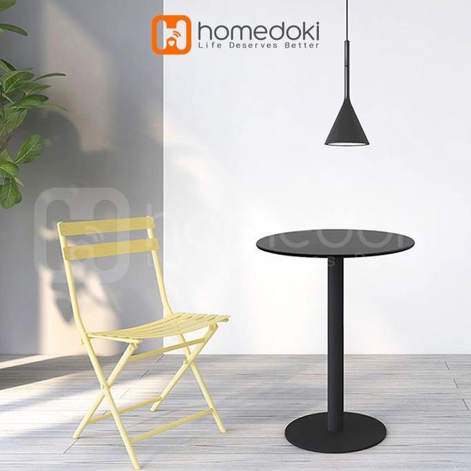TERLARIS - Homedoki Meja Tamu Minimalis Ruang Tamu Meja Kopi Coffee Table Meja Bulat Kayu Tahan Lama