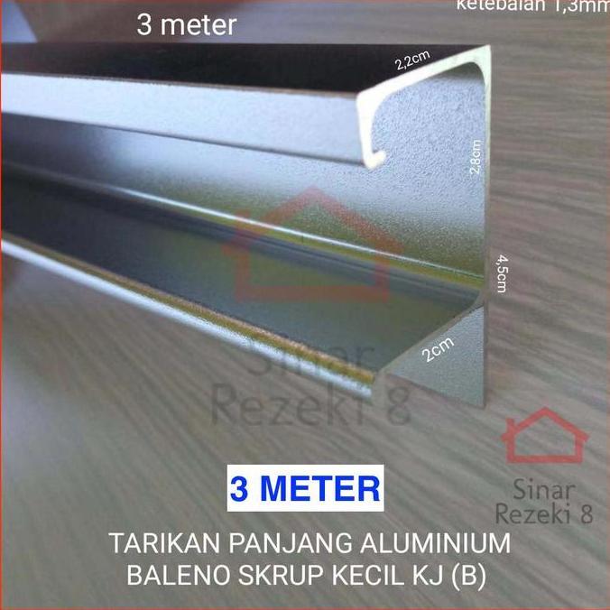 BEBAS ONGKIR - Profil Aluminium Tarikan KJ Handle Lis Frame Kitchen Minimalis GP 30