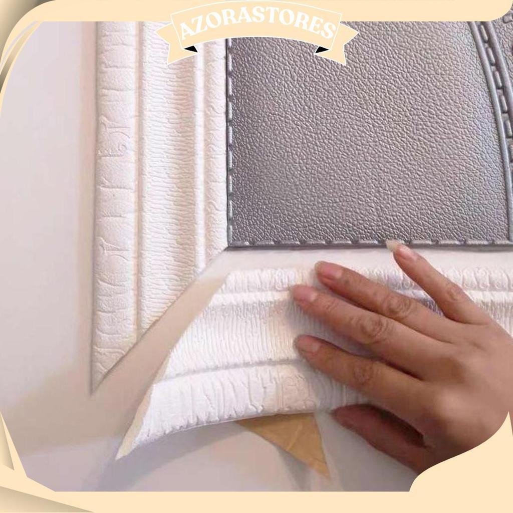 [Tebal] Wall Border List Foam 3D 8Mm Wallpaper Tebal List Dinding Border Plafon Stiker Dekorasi Dind