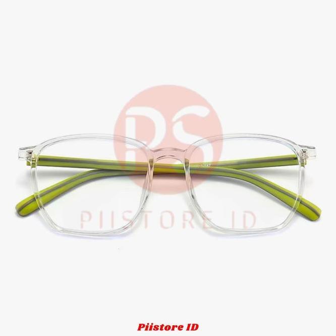 Pistore Id Kacamata Gaya Kotak Frame Plastik Anti Silau & Anti Radiasi Blueray Photocromic Bluechrom