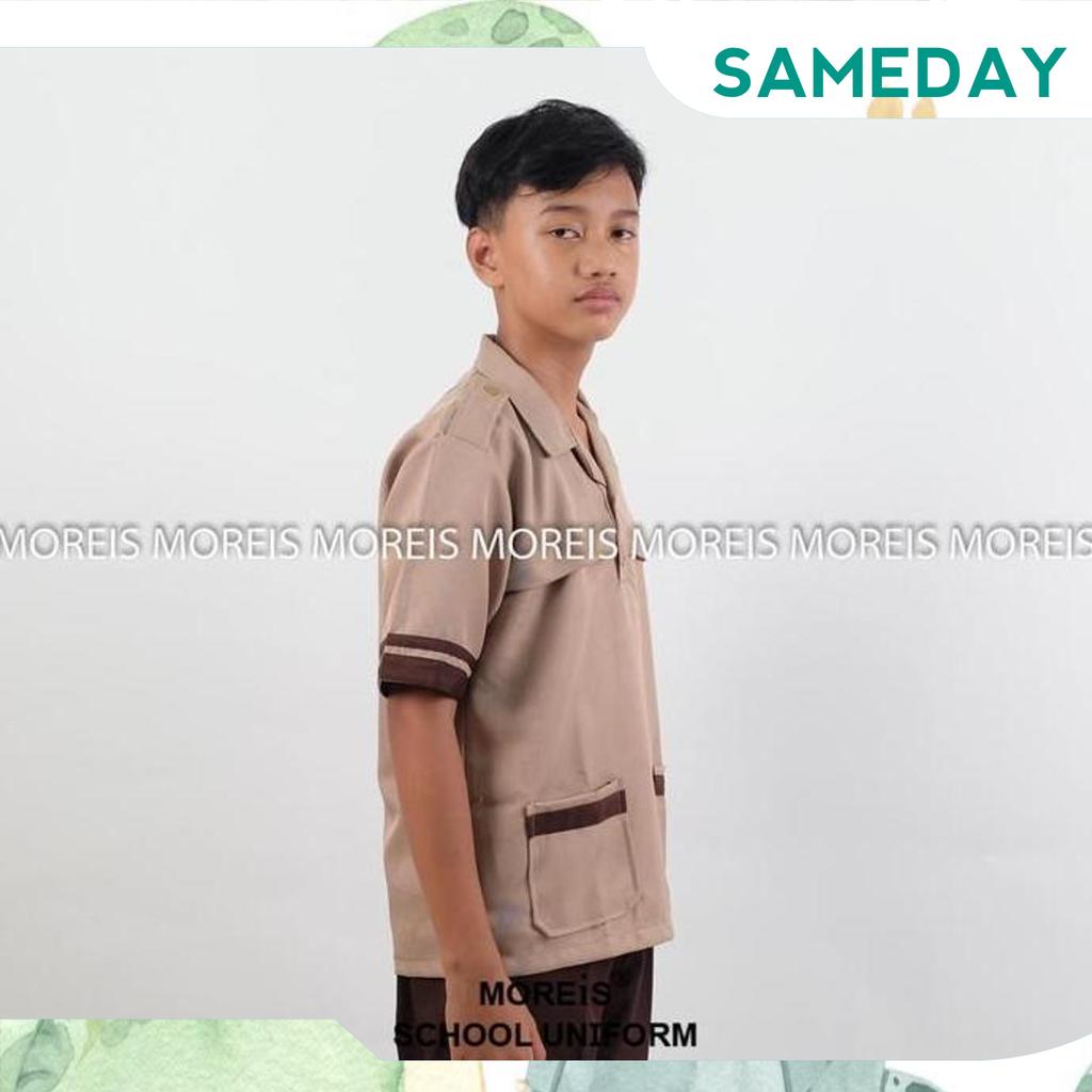 Seragam Pramuka Siaga Pendek Bahan Rapilo/Laricci Sameday