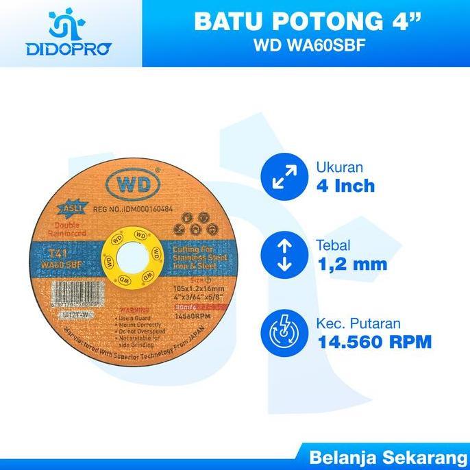 WD Batu Gerinda Potong 1 Pak Isi 20 Pcs Batu Grinda WD