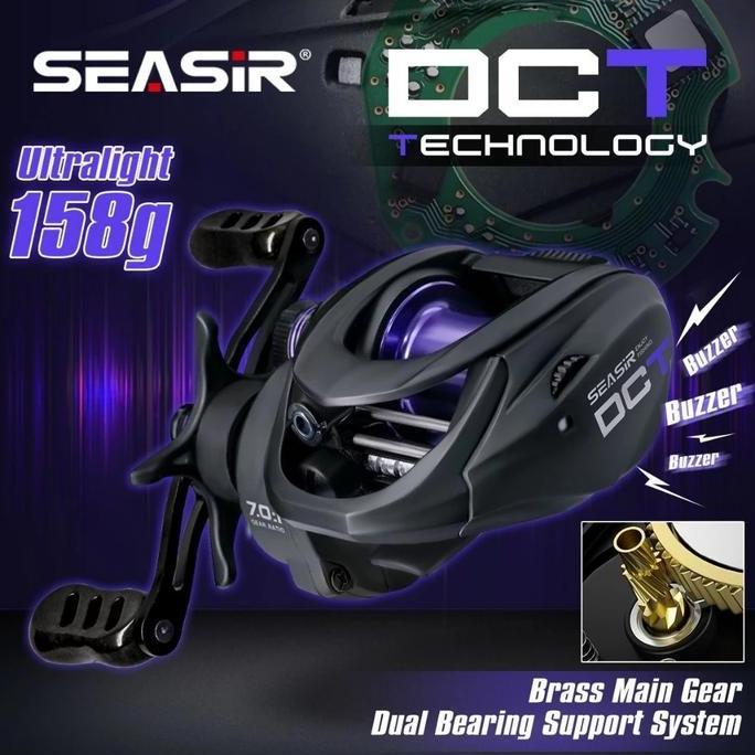 SEASIR DCT DC reel BFS Ultralight 158g Baitcasting Fishing Reel Kontrol Digital gigi kuningan rangka