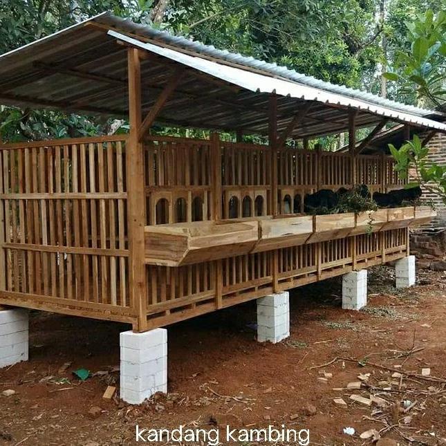 kandang kambing nokdon (bungkar pasang) kayu jati, per meter 1,500