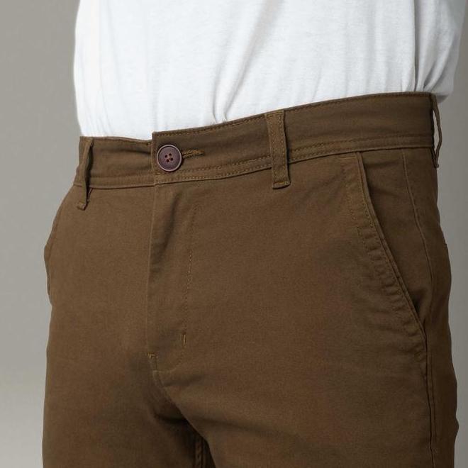 Benhill Celana Pria Panjang Chino Katun Stretch Warna Mocca 149-150