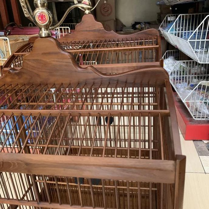 SANGKAR KANDANG BURUNG KOTAK CMS JATI PREMIUM NO 1