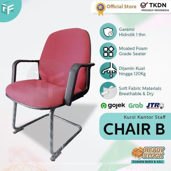 PROMO - Kursi Kerja Hadap Kursi Kantor Staff Kursi Kantor Tamu Kursi Kerja Tanpa Roda Insperra Chair