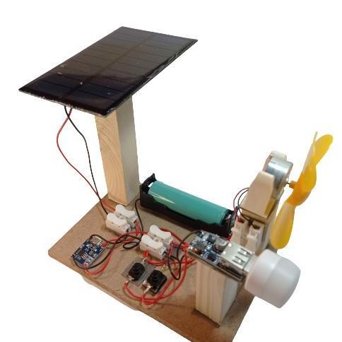 KIT EDUKASI PEMBANGKIT LISTRIK TENAGA MATAHARI SOLAR CELL PANEL SURYA - MINI KIPAS TENAGA SURYA