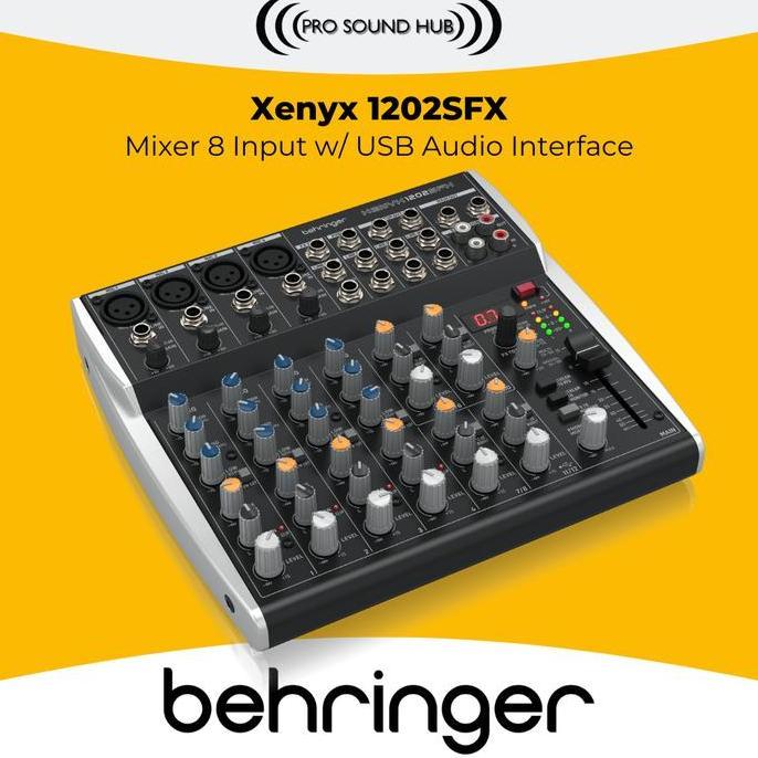 BEHRINGER XENYX 1202SFX 1202 MIXER 4 CHANNEL USB SOUNDCARD AUDIO ORIGINAL DAN TERPERCAYA