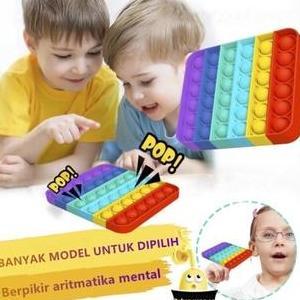 (SP) POP IT Mainan anak Murah / Fidget Push /Pereda Stress / Puzzle Rainbow Tatakan Anti Panas
