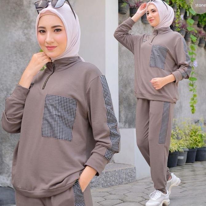 Baju Olahrga Wanita / Oneset Redia Sport / Oneset Baju Olahraga Muslimah / Oneset Baju Olahrga Premi