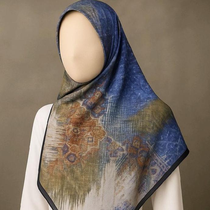 Hijab Ergul Motif Khas Turki Kerudung Muslim Segi Empat Silk Nyaman Terlaris