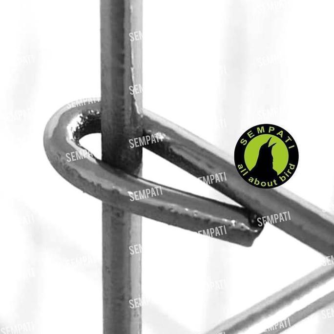 SEMPATI Sangkar Kandang Besi Kotak Kurungan Ayam Jago Laga Aduan Petarung Kurungan Ayam Galvanis Kot