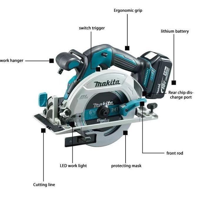 [Distributor resmi di Indonesia] Makita DHS680RFJZ 18V Cordless Electric Circular Saw Brushless 18V 