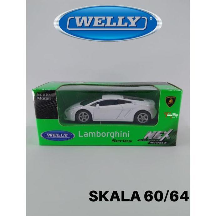 Diecast Welly Nex Skala 60 Lamborghini Gallardo LP560-4 Putih