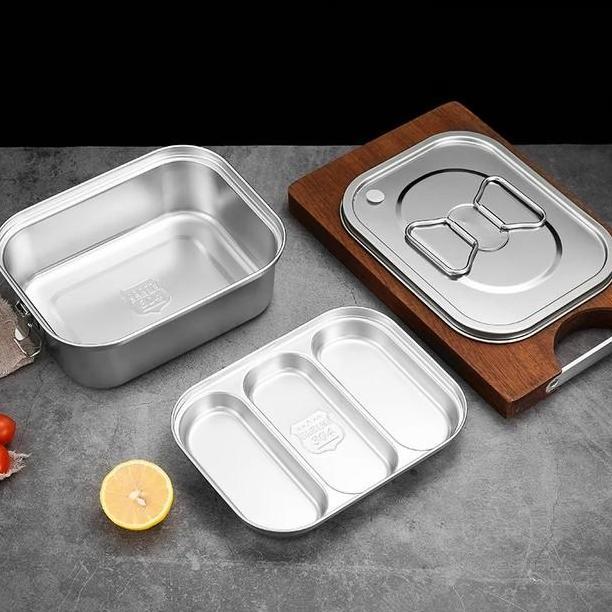 Kotak Makan Bento Lunch Box Stainless Lock n Lock Food Grade